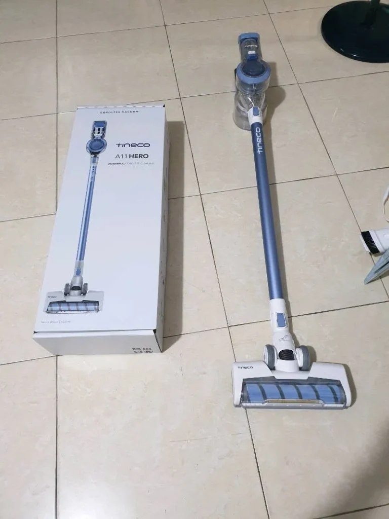 view of our own purchase testing tineco pure one a30s 500w stick vacuum under $200 australia unboxing package arrival several weeks to months
