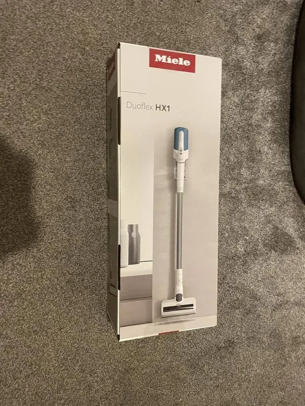 view of our own purchase testing miele duoflex hx1 cat & dog cordless stick vacuum for pet hair australia unboxing package arrival several weeks to months