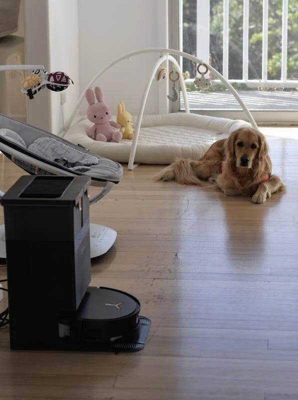 view of our own purchase testing ecovacs deebot x8 pro omni robotic vacuum cleaner australia unboxing package arrival several weeks to months